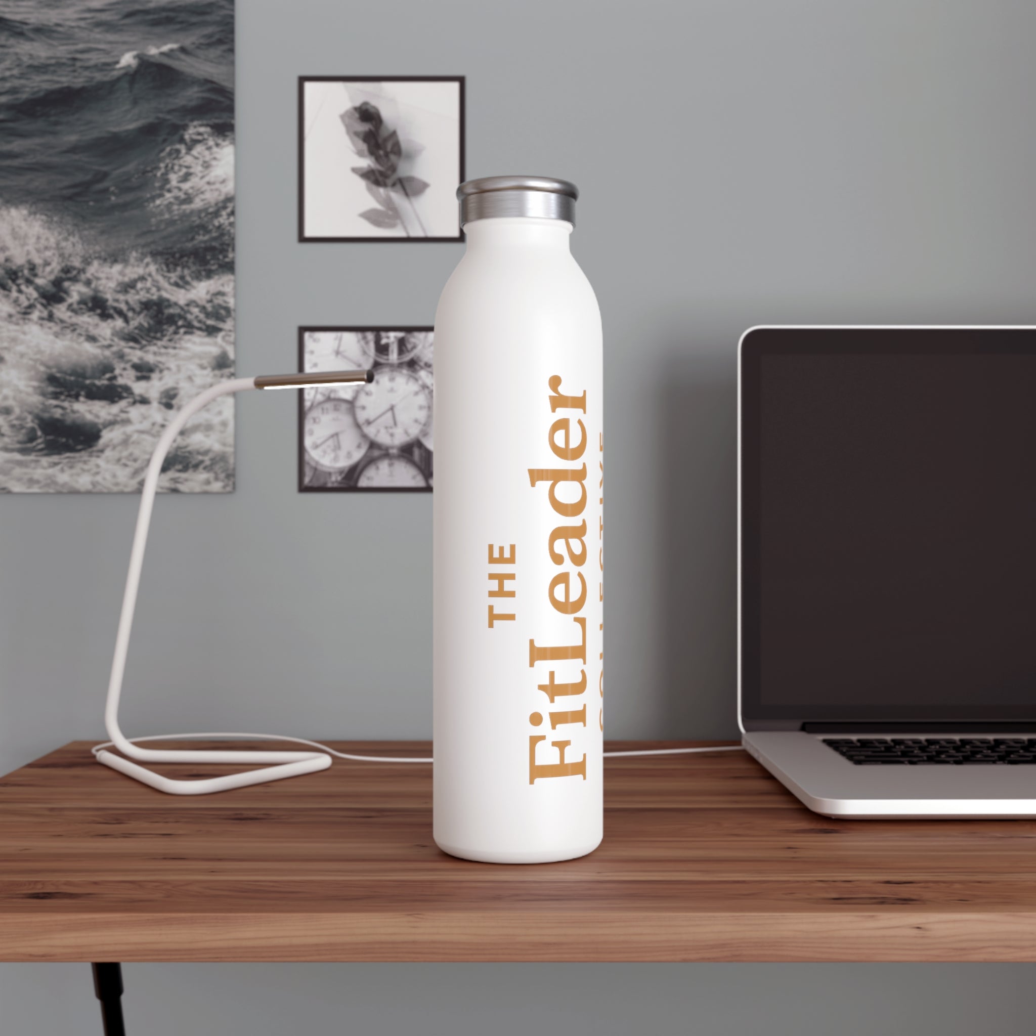 Slim Water Bottle — The FitLeader Motivational Stainless Steel Bottle