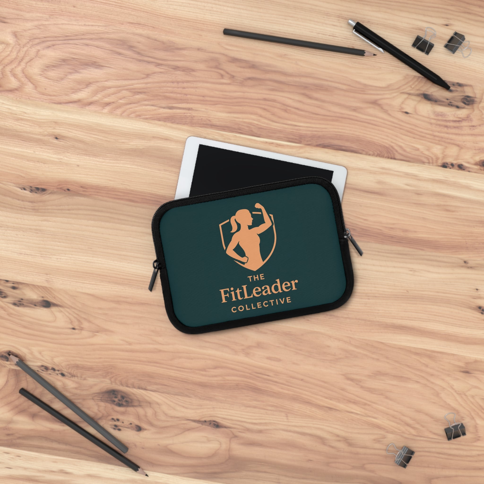 FitLeader Collective Laptop Sleeve — Protective Feminine Fitness Logo Sleeve
